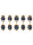 10 Cabochon Flatback Süsleme Düğün Takı Mavi 30X25MM (Yurt Dışından) 4