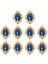 10 Cabochon Flatback Süsleme Düğün Takı Mavi 30X25MM (Yurt Dışından) 5