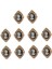 10 Cabochon Flatback Süsleme Düğün Takı Dıy 30X25MM (Yurt Dışından) 2