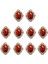 10 Cabochon Flatback Süsleme Düğün Takı Dıy Kırmızı 30X25MM (Yurt Dışından) 2