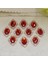 10 Cabochon Flatback Süsleme Düğün Takı Dıy Kırmızı 30X25MM (Yurt Dışından) 5