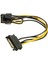 10 Adet 15 Pin 15PIN Sata Erkek - (6+2) 8 Pin 8pin Pcıe Dişi Güç Dönüştürücü Kablosu (Yurt Dışından) 4