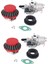 2 Soke 47CC 49CC Motor Parçaları Için Karbüratör + Kırmızı Filtre + Yığın (Yurt Dışından) 1