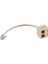 RJ11 6P4C 2 Çıkışlı Telefon Jakı Hattı Ayırıcı Adaptör Bej (Yurt Dışından) 4