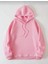 Pembe Time Never Baskılı Oversize Kapüşonlu Sweatshirt 2