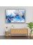 Mavi Mermer Desenli Cam Duvar Tablosu 5
