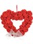 Sevgililer Günü Kalp Şeklinde Çelenk Çiçek Gül Çelenk Sevgililer Günü Dekorasyonu Için Kapı Çelengi, Kırmızı, 13.77 Inç (Yurt Dışından) 1