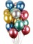 50 Adet 10 Inç Metalik Lateks Balonlar Parti Dekoru Için Kalın Krom Parlak Metal Inci Balon Globos - Mor (Yurt Dışından) 3