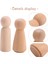 10 Parça 65 mm Bitmemiş Ahşap Mandal Bebekler Ahşap Minik Bebek Organları Insan Süslemeleri, Ahşap Rengi (Yurt Dışından) 5