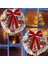 2 Adet Işıklı Noel Çelenkleri, Kırmızı Fiyonklu 9.8 Inç Önceden Aydınlatmalı Mini Noel Çelengi, LED Işıklı Çam Iğnesi Çelengi (Yurt Dışından) 2