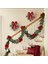 2 Adet Işıklı Noel Çelenkleri, Kırmızı Fiyonklu 9.8 Inç Önceden Aydınlatmalı Mini Noel Çelengi, LED Işıklı Çam Iğnesi Çelengi (Yurt Dışından) 3