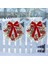 2 Adet Işıklı Noel Çelenkleri, Kırmızı Fiyonklu 9.8 Inç Önceden Aydınlatmalı Mini Noel Çelengi, LED Işıklı Çam Iğnesi Çelengi (Yurt Dışından) 4