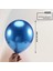 50 Adet 10 Inç Metalik Lateks Balonlar Parti Dekoru Için Kalın Krom Parlak Metal Inci Balon Globos - Mavi (Yurt Dışından) 5
