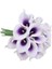 Dıy Gelin Düğün Buket Centerpieces Ev Dekorasyonu Için 24 Adet Yapay Calla Zambak Çiçekler (Beyaz Mor) (Yurt Dışından) 4