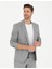 Erkek Gri Ex. Slim Fit Keten Karışımlı Ceket 50284935-VR024 1