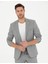 Erkek Gri Ex. Slim Fit Keten Karışımlı Ceket 50284935-VR024 3