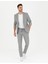 Erkek Gri Ex. Slim Fit Keten Karışımlı Ceket 50284935-VR024 4