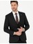 Erkek Siyah Slim Fit Çizgili Yelekli Takım Elbise 50285266-VR046 4