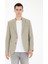 Erkek Açık Yeşil Slim Fit Keten Karışımlı Ceket 50284967-VR092 1