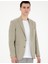 Erkek Açık Yeşil Slim Fit Keten Karışımlı Ceket 50284967-VR092 3