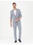 Erkek Koyu Mavi Ex. Slim Fit Keten Karışımlı Kumaş Pantolon 50284934-VR032 1