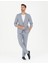 Erkek Koyu Mavi Ex. Slim Fit Keten Karışımlı Kumaş Pantolon 50284934-VR032 3