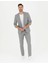 Erkek Gri Ex. Slim Fit Keten Karışımlı Kumaş Pantolon 50284934-VR024 1