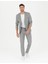 Erkek Gri Ex. Slim Fit Keten Karışımlı Kumaş Pantolon 50284934-VR024 3