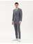Erkek Koyu Mavi Ex. Slim Fit Çizgili Takım Elbise 50287193-VR032 4
