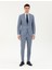 Erkek Koyu Mavi Ex. Slim Fit %100 Yün Çizgili Takım Elbise 50285418-VR032 1