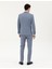 Erkek Koyu Mavi Ex. Slim Fit %100 Yün Çizgili Takım Elbise 50285418-VR032 5