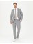 Erkek Gri Ex. Slim Fit Çizgili Yün Karışımlı Takım Elbise 50285262-VR024 1