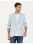 Erkek Açık Mavi Ex. Slim Fit Keten Karışımlı Ceket 50285142-VR095 1