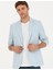 Erkek Açık Mavi Ex. Slim Fit Keten Karışımlı Ceket 50285142-VR095 3