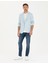 Erkek Açık Mavi Ex. Slim Fit Keten Karışımlı Ceket 50285142-VR095 4