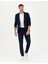 Erkek Lacivert Ex. Slim Fit Çizgili Takım Elbise 50287193-VR033 1