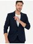 Erkek Lacivert Ex. Slim Fit Çizgili Takım Elbise 50287193-VR033 2