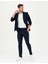 Erkek Lacivert Ex. Slim Fit Çizgili Takım Elbise 50287193-VR033 4