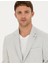 Erkek Açık Gri Ex. Slim Fit Keten Karışımlı Ceket 50285142-VR001 2