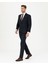 Erkek Lacivert Slim Fit Çizgili Takım Elbise 50288211-VR033 1