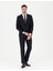 Erkek Lacivert Slim Fit Çizgili Takım Elbise 50288211-VR033 4