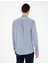 Erkek Lacivert Keten Karışımlı Regular Fit Uzun Kollu Gömlek 50288526-VR033 5