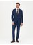 Erkek İndigo Slim Fit Çizgili Takım Elbise 50285352-VR028 1