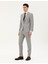 Erkek Gri Ex. Slim Fit %100 Yün Çizgili Takım Elbise 50285418-VR024 4