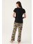 Believe Siyah Kadın Kısa Kol Pijama Takımı 5