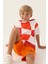 Geometic Turuncu Erkek Çocuk Bermuda Takım 3