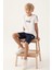 Lisanslı With Sleeve Detail Krem Erkek Çocuk Bermuda Takım 3