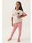 Lisanslı Rose Bej Kız Çocuk Pijama Takımı 1