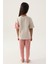 Lisanslı Rose Bej Kız Çocuk Pijama Takımı 5