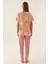 Pink Somon Kadın Kısa Kol Pijama Takımı 5